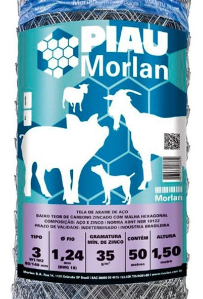 Tela Piau Morlan Para Mangueirão 3x18x1,50m 50m 1