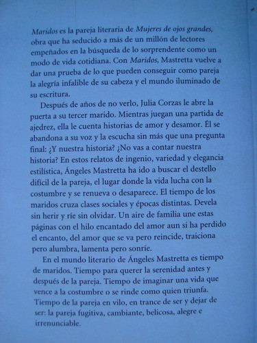 Maridos, Angeles Mastreta, Como Nuevo!!! Seix Barral 1