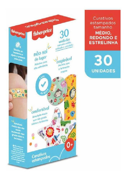 Curativo Estampado Infantil Caixa Com 30 Unidades 1