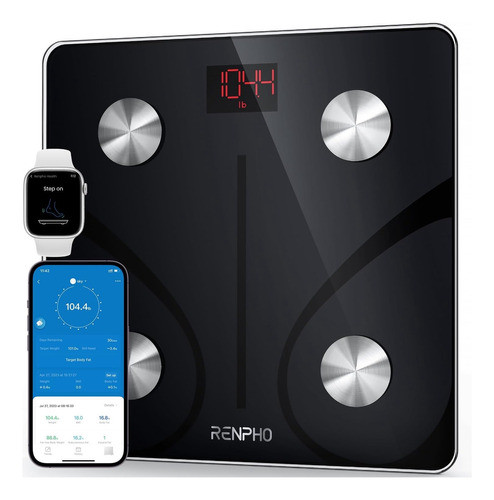 Balanza Baño Digital Inteligente, Peso Bmi C/app Color Negro 1