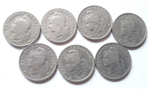 Argentina 20 Centavos 1913 1923 1924 1927 Cuproníquel Km# 36 0