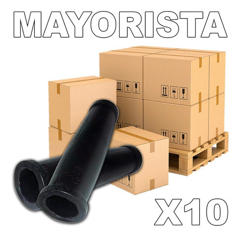 10 Puños Empuñadura Manopla 32mm Goma Para Maquinas Gimnasio 0