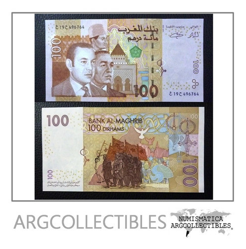 Marruecos Billete 100 Dirhams Unc 2002 Pick 70 Sin Circular 0