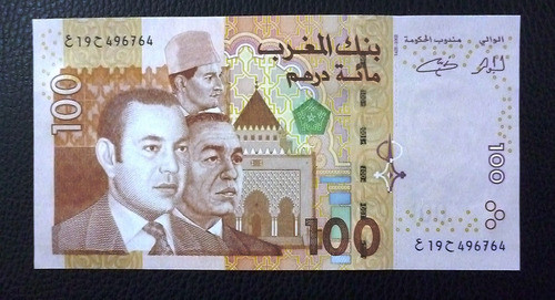 Marruecos Billete 100 Dirhams Unc 2002 Pick 70 Sin Circular 1