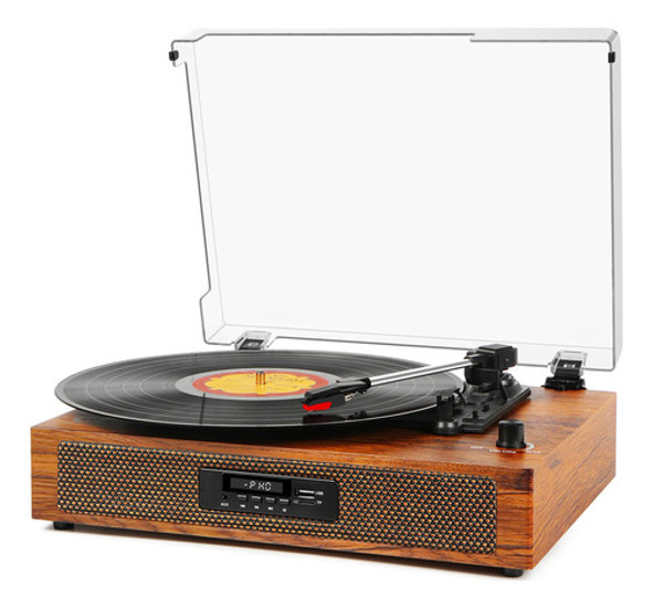 Tocadiscos Vintage Bluetooth De 3 Velocidades Con Altavoces 0 Tocadiscos Vintage Bluetooth De 3 Velocidades Con Altavoces 0