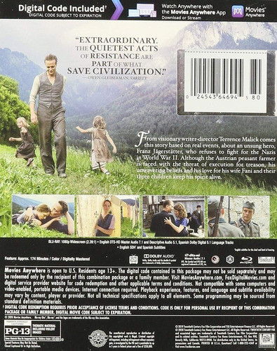 Blu-ray A Hidden Life / Una Vida Oculta / De Terrence Malick 1