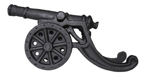 Canhão De Guerra Jardim Decorativo Ferro Fundido Pequeno 0