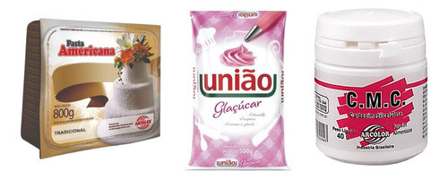 Kit C.m.c 40g + Pasta Americana 800g + Glaçucar 0