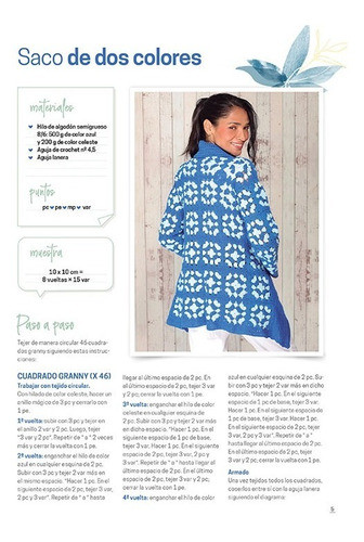 Revista Tejido Crochet Moda Granny Sweaters Saco Accesorios 1