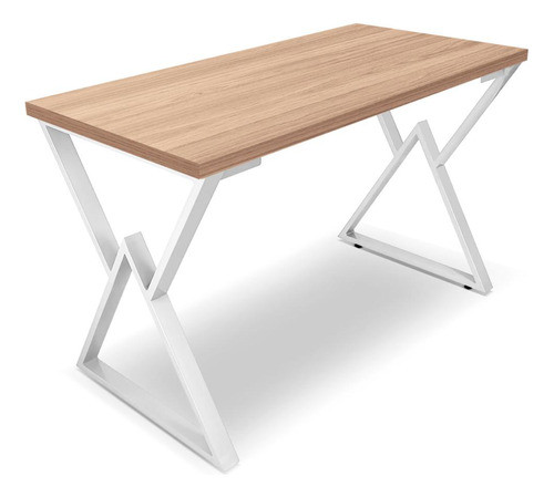 Mesa Omega 1,20x0,60 Em Aço E Madeira P/ Escritório Cozinha 0