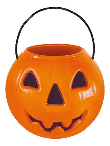 Pack X 2 Unidades Calabaza Con Asa Dulces Halloween 19cm 1