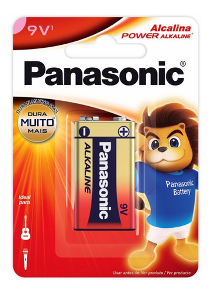 5 Baterias Alcalinas Panasonic 9v 0