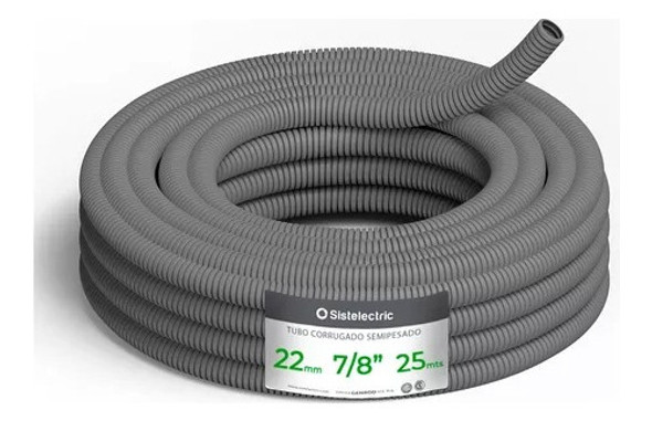 Caño Corrugado 7/8 Genrod Losa Semipesado Gris 50m Ignifugo 0