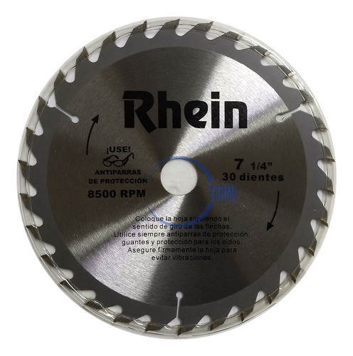 Sierra Circular Rehin Widia 7 1/4 30 Dientes Buje 16/22mm 0