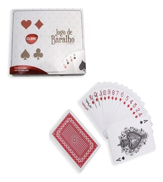 Jogo De Cartas  2 Maços Jogos Buraco Paciencia Truco Poker 0