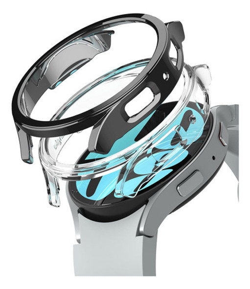 Funda Ringke Para Samsung Watch 6 44mm X2 / Cromado Y Clear 0