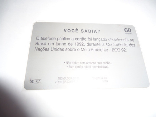 Cartão Telefônico-série Preserve Orelhão-(l-2)-(c/camisinha) 1