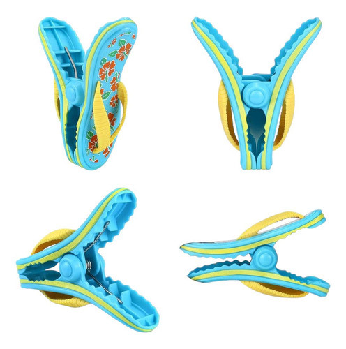 2 Clips Para Toalla De Playa Con Forma De Chancletas 0
