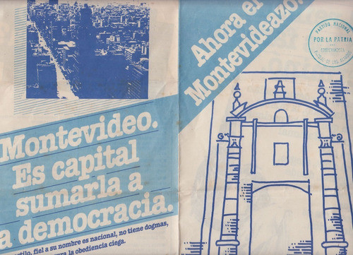Elecciones 1984 Blancos Folleto Por La Patria Zumaran Tourne 0