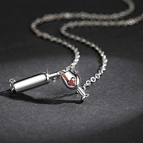 Elegante Colgante De Copa De Botella De Vino, Collar De Moda 1