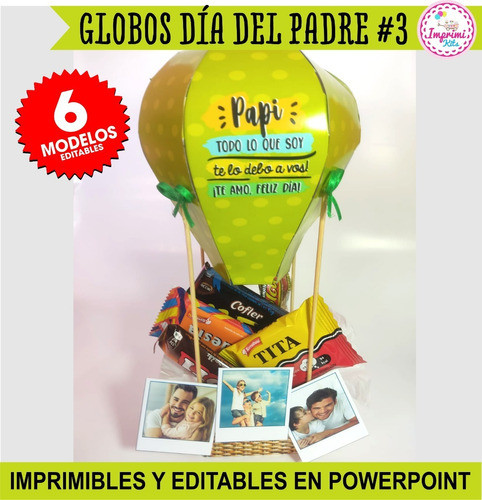 Kit Imprimible Globos Aerostaticos Dia Del Padre Editable #3 1