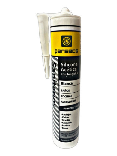 Silicona Acética Blanca Baño Y Cocina Pareces X 280 Cartucho 0