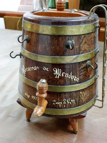 Barril Tambor Barrica Madera Decorativa 1