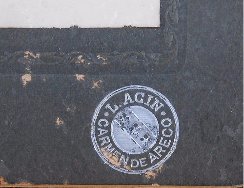 Fotografía Antigua L. Agin De Carmen De Areco. 1