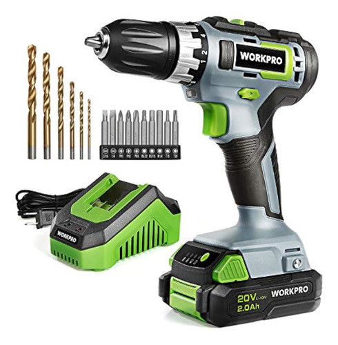 Kit De Taladro / Atornillador Inalámbrico Workpro De 20 V, A 0
