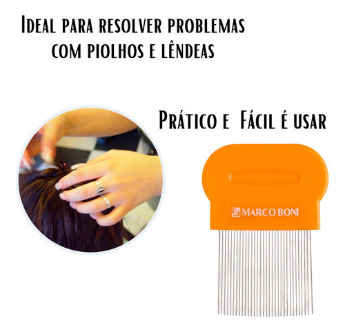 Pente Fino Extrator De Piolhos Aço Inox Marco Boni 1