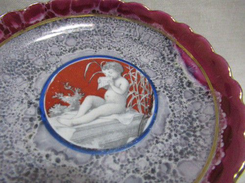 Bandeja Despojador Joyas Porcelana Alemana Niño Con Flauta 1
