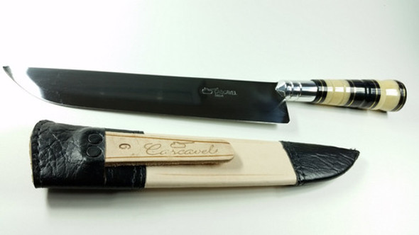 Faca Gaúcha Churrasco Aço Cirurgi Chifre Osso Cascavel 005/9 1