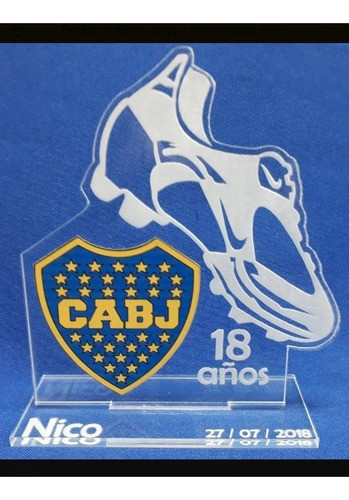 Souvenir Centro Mesa Zapatilla Futbol Acrilico X 10 Unidades 0