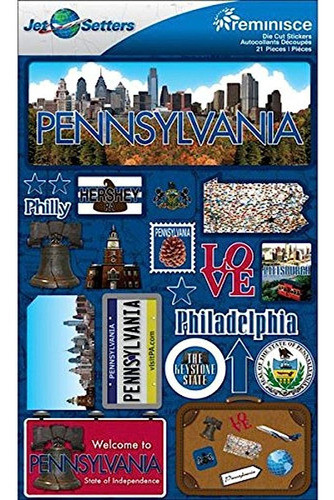 Reminisce Jet Setters 2 3-dimensional Sticker, Pensilvania 0