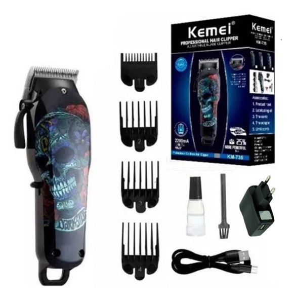 Maquina Cortadora Pelo Recargable Kemei Km-735 4h 2200mah 0 Maquina Cortadora Pelo Recargable Kemei Km-735 4h 2200mah 0