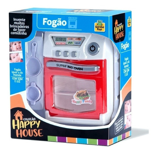 Forninho Cozinha Infantil Fogão Happy House - Samba Toys 1