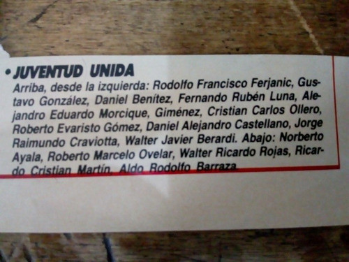 Recorte Juventud Unida Temporada 91/92 1