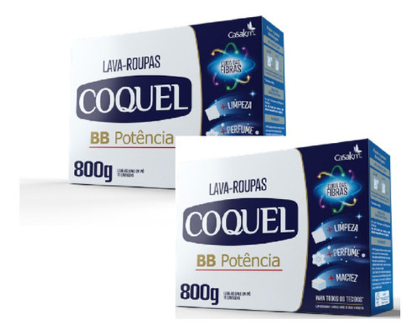 Kit Com 2 Lava Roupas Em Pó Coquel Bb Potencia 800g 0