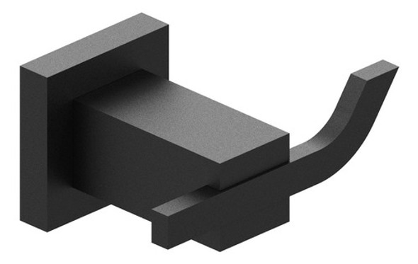 Percha Hidromet Geometry Black Accesorio Baño Negro 0