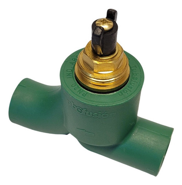 Llave De Paso 20mm-1/2 Vastago Bronce Termofusion Verde 1 Llave De Paso 20mm-1/2 Vastago Bronce Termofusion Verde 1