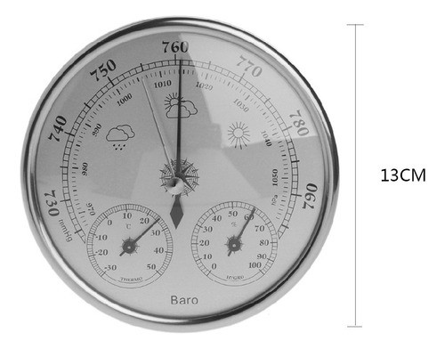 Higrômetro De Temperatura De Pressão Atmosférica De 130mm We 1