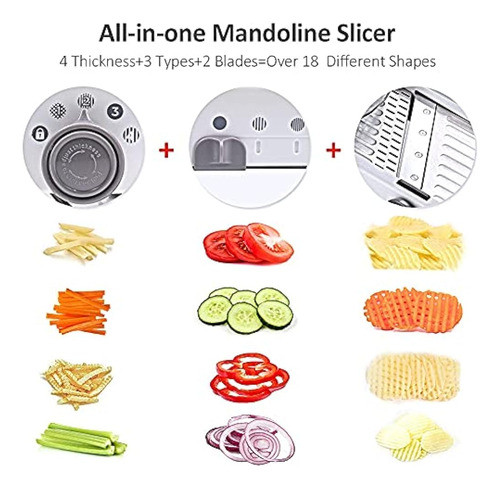 18 Tipos Ajustable Mandolina Slicer Acero Inoxidable Cortado 1