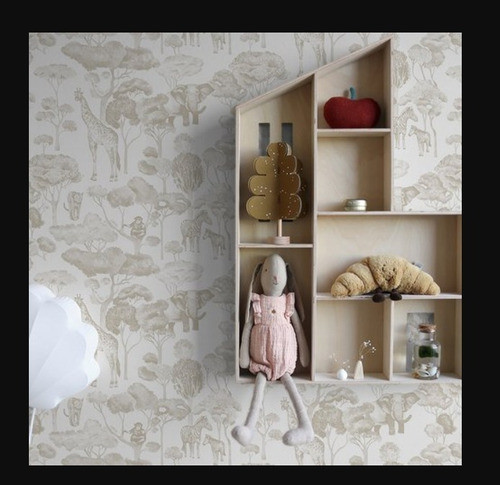 Empapelado Vinilizado 5711 Viva La Casa Safari Beige Lavable 0