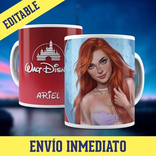 Kit Diseños Plantillas Tazas Princesas Modernas Sublimación 1