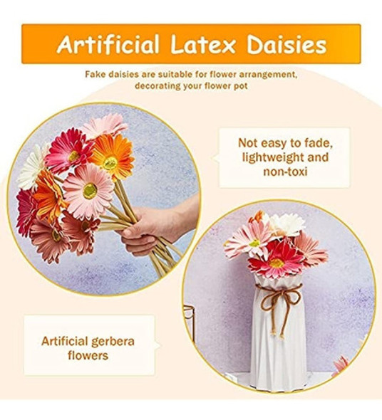 Margaritas Artificiales Flores Artificiales Gerbera Daisy Fa 1 Margaritas Artificiales Flores Artificiales Gerbera Daisy Fa 1