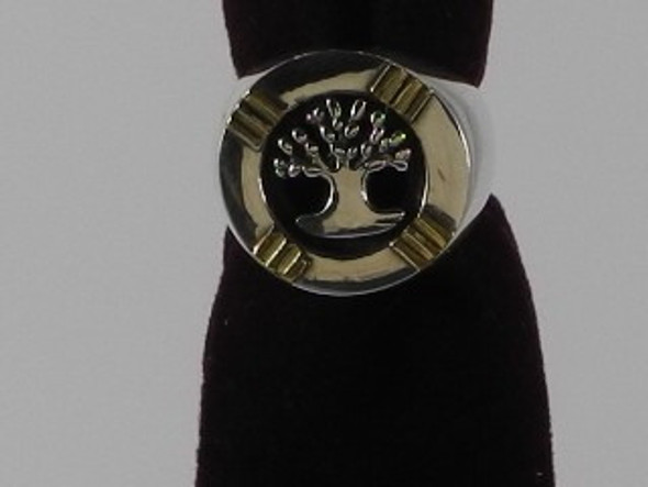 Anillo Árbol De La Vida En Plata 925 Y Oro 18k 0