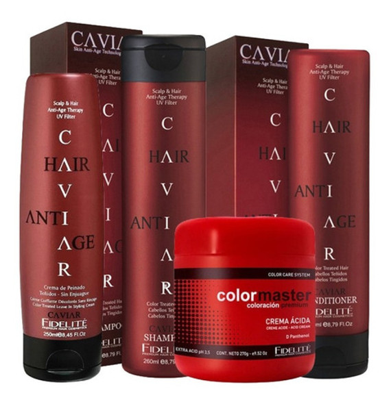 Kit Cabellos Teñidos Mascara Crema Shampoo Y Acond. Fidelite 0 Kit Cabellos Teñidos Mascara Crema Shampoo Y Acond. Fidelite 0