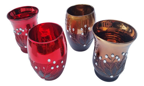 Vaso Decorado Navideño, Ideal Para Regalo X1 0