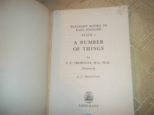A Number Of Things - Stage Two - G. C. Thornley 1