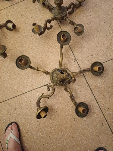 Lote De Arañas De Bronce Y Apliques Para,reparar 0